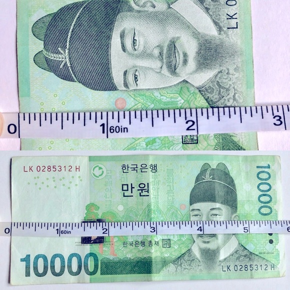 SOUTH KOREAN WON 10,000 BANKNOTES Foreign Currency YEAR 2007 - Picture 7 of 12